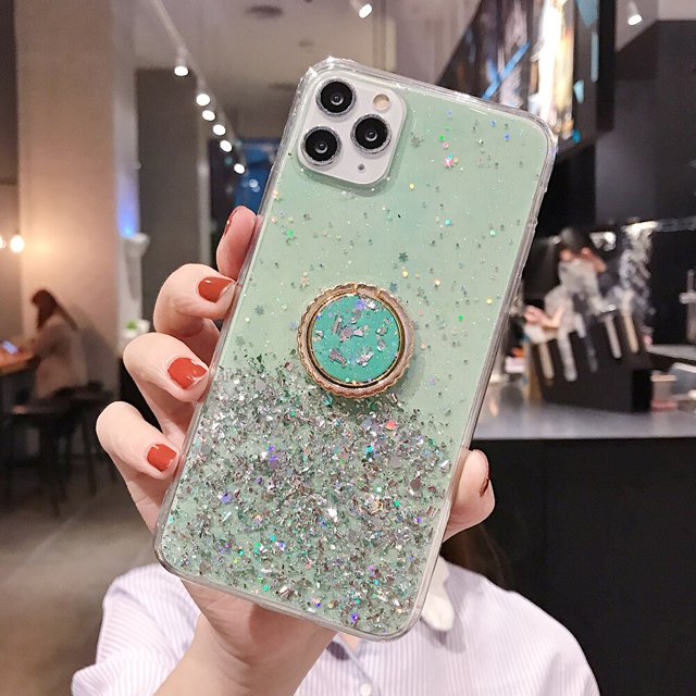 LOVECOM-funda de teléfono con soporte de anillo para iPhone 14, 13, 12, 11 Pro Max, XR, X, XS Max, 7, 8 Plus Fivean unisex