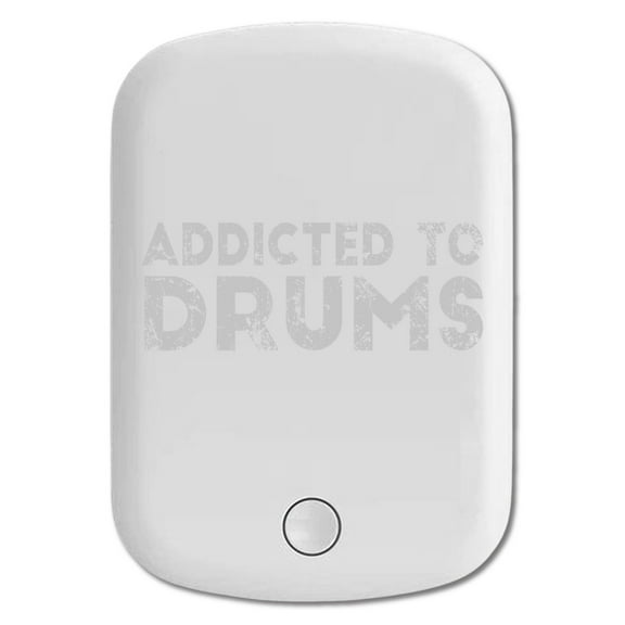 DistinctInk Magnetic Battery Pack, 5000 mAh Wireless Portable Charger with USB-C Cable, Compatible with MagSafe iPhone 14 / 13 / 12 Series - Addicted to Drums