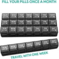 thumbnail image 3 of Large Monthly Pill Organiser 28 Day Pill Box Organizer By Week, Large 4 Weeks One Month Pill Cases With Dust-proof Container For Pills/vitamin/fish Oi, 3 of 5