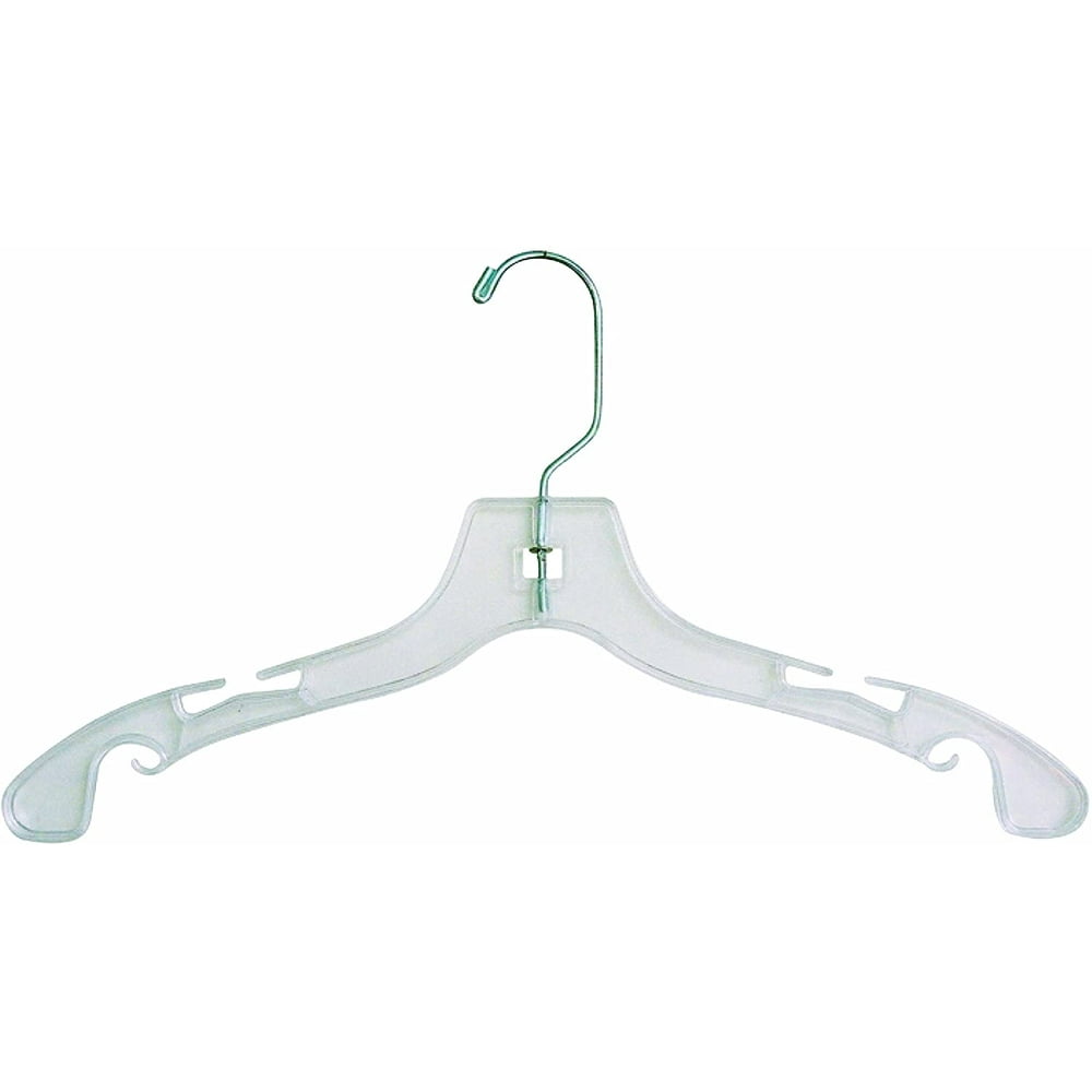 International Hanger Kids Clear Plastic Top Hanger with Swivel Hook for