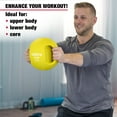 thumbnail image 3 of CanDo Molded Dual-Handle Medicine Ball for Strength Training, Core Workouts, Warmups, Cardio, and Plyometrics with Handles for Home and Clinic Use, 3 of 6