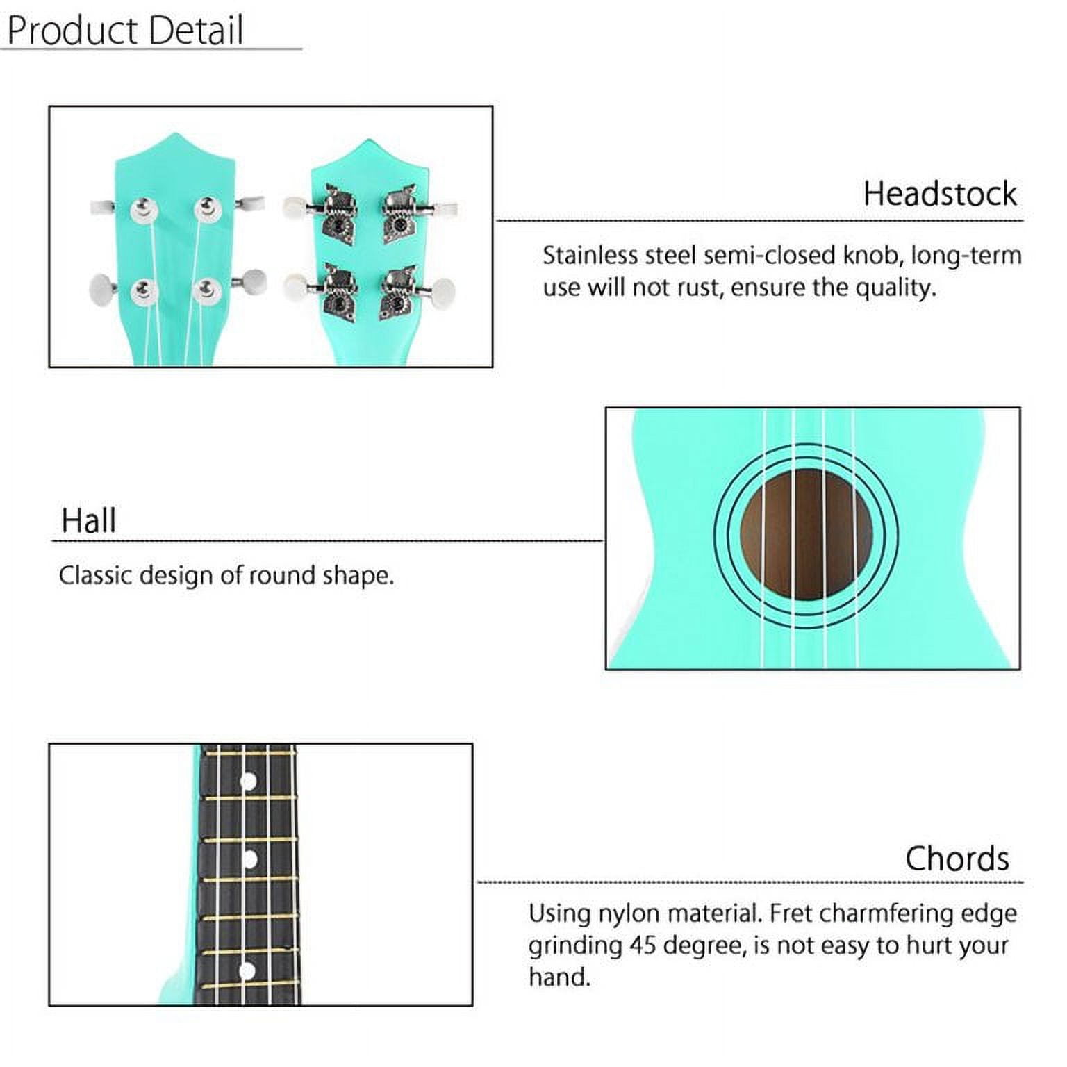YQSDG 21" Acoustic Basswood Ukulele Starter Kit with Carrying Bag and more