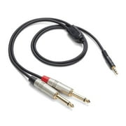 Samson 3 ft. 0.12 in. TRS Stereo to Dual 0.25 in. TS Metal Tourtek Breakout Cable