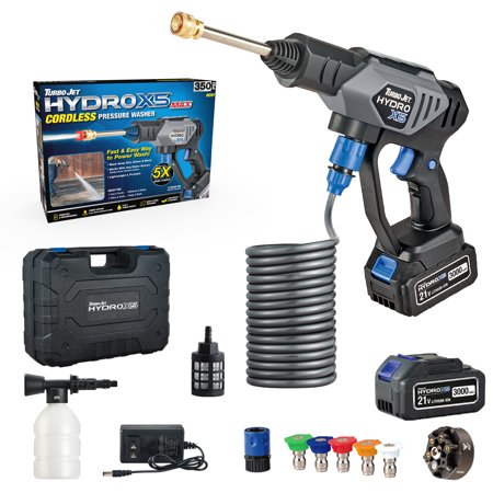 Turbo Jet Hydro X5 Max Cordless Pressure Washer, Dual Water Source