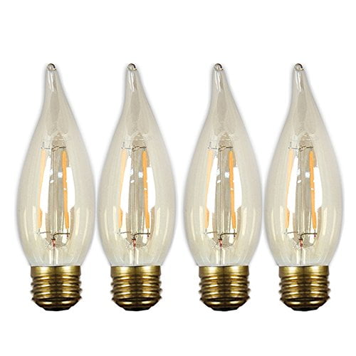 Ge Lighting 37621 Led Vintage, Chandelier Light Bulbs Medium Base