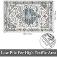 thumbnail image 5 of Findosom 5'x7' Gray Boho Area Rug Vintage Medallion Distressed Non-Shedding Living Room Area Rug 0.6" Thickness Indoor Non Slip Washable Area Rug Soft Throw Rugs Carpet for Entryway Hallway Bedroom, 5 of 8