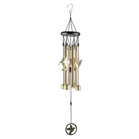 

Wozhidaoke home & kitchen Hummingbird Owl Wind Chime Pendant Metal Tube Bell Door Bell Garden Home Decoration Pendant home decor