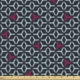 thumbnail image 1 of Geometric Fabric by the Yard, Grid Design with Angled Lines Hexagonal Shapes Abstract, Decorative Upholstery Fabric for Chairs & Home Accents, Dark Pink Pale Green by Ambesonne, 1 of 5