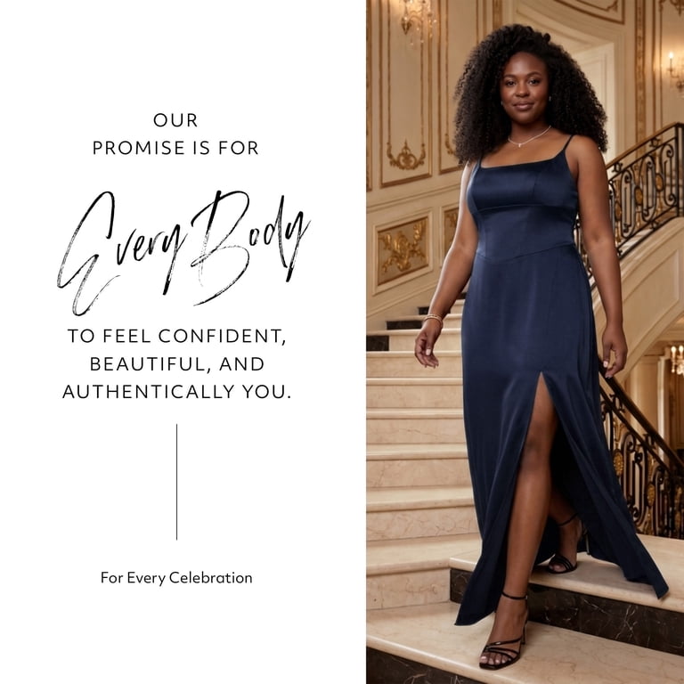 db studio bridesmaid dress David’s Bridal, The Edit by Women's Formal Basque Waist Sheath Dress, Full Length, Stretch Satin Chiffon bridesmaid