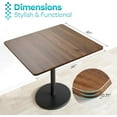 thumbnail image 3 of Kaboon Universal Table Top 30 x 30 inches Sqaure Pack of 2, Round corner, Dark Walnut, 3 of 6