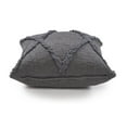 thumbnail image 6 of Ox Bay Sara 20" x 20" Dark Gray Shag Diamond Cotton Adult Decorative Throw Pillow Cover, 6 of 8