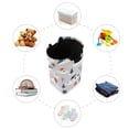 thumbnail image 7 of Yayeee Freestanding Laundry Hamper with Handle Collapsible Large Storage Basket for Clothes, Cartoon Blue Houses, 7 of 7