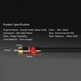 thumbnail image 4 of 4X Cable de Audio Digital Estéreo Premium una Cable Coaxial SPDIF Altavoz Macho Cable de Subwoofer de Alta Fidelidad AV 2M, 4 of 9