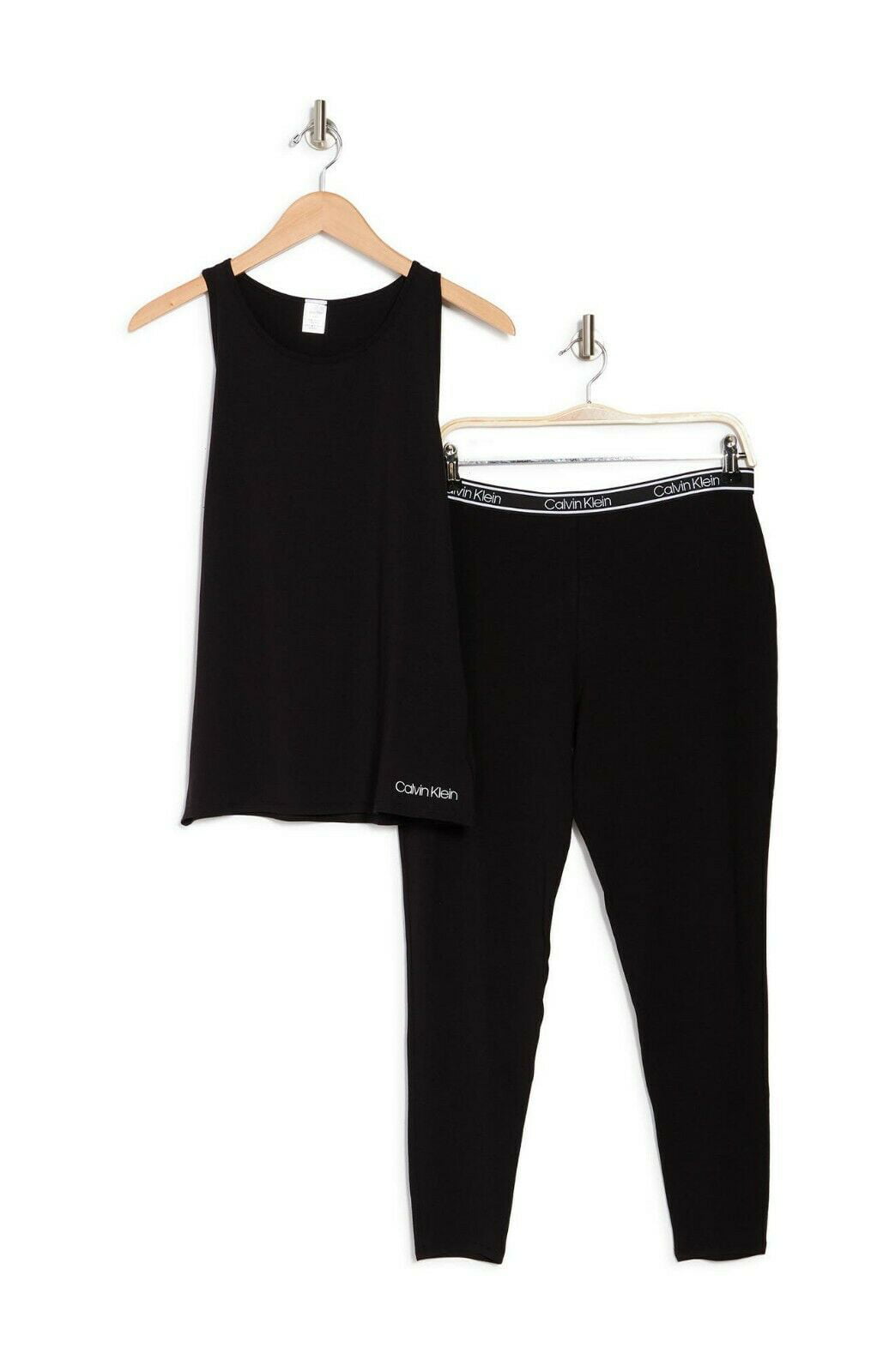 Calvin Klein Women Sleepwear Tank Top & Pants Pajama Set Black Size S -  