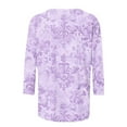 thumbnail image 4 of WJHWSX 3/4 Length Sleeve Womens Tops,Going Out Tops for Women,Soft,Crew Neck,Printed,Multicolor,S, 4 of 5