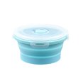 thumbnail image 3 of YAOMOBB Airtight Lunch Container Round Silicone Lunch Box Microwave Safe Foldable Sealed Lid Portable Bento Food Container for Kitchen, 3 of 7