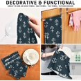 thumbnail image 7 of SKYSONIC Anchor Kitchen Dish Towel Set of 4, 28 x 18 Inch Super Absorbent Soft Drying Cloth Tea Bar Towels, 7 of 7