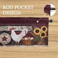 thumbnail image 4 of Rooster Valances 54" W x 18" L - Chicken Farmhouse Kitchen Curtains Valance for Windows Rod Pocket Rooster Kitchen Decor Decorations, 4 of 5