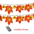 thumbnail image 2 of Thanksgiving Halloween Battery Box LED Maple Leaf Light String Indoor And Outdoor Decorative Light String, 2 of 7