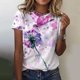 thumbnail image 1 of ICHUANYI Clearance Women's Casual Sexy Fashion Summer Round-Neck T-Shirt Printed Short Sleeve Tops Blouse(Hot Pink, S) ICHUANYI WER2023080913567, 1 of 5