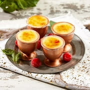 طاهي نحاسي - بيض نحاسي غير لاصق ناعم طباخ مسلوق 4 حبات آمنة لغسالة الصحون - بني
