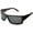 Shiny Black, variant on Tres Noir Men's Bronson Wrap Sunglasses Large Fit 64 mm (Shiny Black / Smoke Lens)