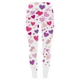 thumbnail image 4 of Simua Women's Valentine's Day Colorful Heart Print High Waist Tight Yoga Pants Leggings - Stretchy Casual Gym Spring Summer Fashion Wear, 4 of 9