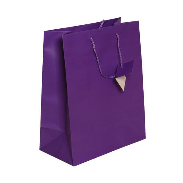 JAM Matte Gift Bags, 10 x 13 x 5, Purple, 100/Pack, Large - Walmart.com ...