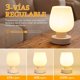 thumbnail image 3 of Lámpara de Mesa y Buró Táctil, Lámpara de Noche Escritorio Moderna con Bombilla LED de Luz 3000K, 3 Niveles Regulable, Pantalla de Vidrio Esmerilado y Base de Metal para Recámara Dormitorio y Oficina, 3 of 7