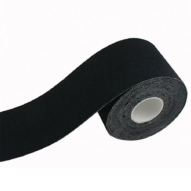 Cinta Adhesiva Para El Pecho Sunnimix Pegatina Invisible Sin Tirantes Resistente Al Agua 7,5 Cm X 5 M Color Negro