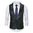 thumbnail image 2 of LOVZFMLL Jackets for Men's Printing Formal Dress Stage Performance Button Pocket Sleeveless Casual Jacket, 2 of 6