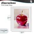 thumbnail image 4 of Stupell Industries Contemporary Shiny Red Apple Reflection White Framed Print Under Glass, 17 x 21, by The Prints Vibe, 4 of 8