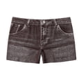 thumbnail image 4 of SEMPAI Womens Faux Denim Shorts Stretchy Butt Lifting Jean Shorts Plus Size Booty Jegging Shorts for Curvy Women, 4 of 5