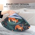 thumbnail image 4 of Yayeee Pillowcase King Size Set of 2 Satin Wrinkle Resistant Envelope Pillow Case, Whimsical Foxes Pattern, 4 of 8
