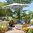 thumbnail image 2 of Outsunny 9.7ft Offset Patio Umbrella, Hanging Cantilever Parasol w/ Base, 2 of 10