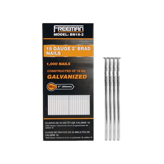 Freeman 18-Gauge 2" Glue Collated Brad Nails (1000 Count)