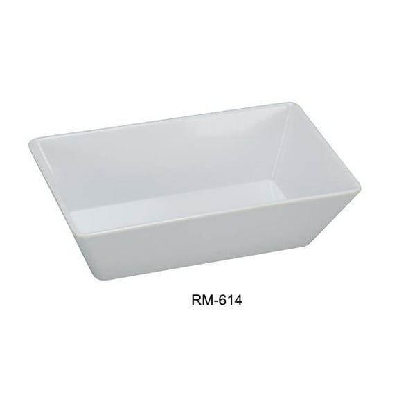 Yanco RM-614 Rome Rectangular Deep Plate White - Pack of 12