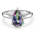 thumbnail image 3 of Gem Stone King 10K White Gold Green Mystic Topaz Engagement Ring for Women | 2.52 Cttw | Pear Shape 10X7MM | Gemstone November Birthstone | Size 5, 3 of 6