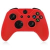 XBox One / XBox One S / XBox Controller Case (Red) - Soft Silicone Gel Rubber Grip Case Protective Cover Skin for XBox One / XBox One S / XBox Wireless Game Gaming Gamepad Controllers