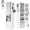 white, variant on UZUGUL 360° Jewelry Armoire with Full Length Mirror, Jewelry Cabinet with Standing Coat Rack, 4-Tier Shelves and Velvet Lining,Gift for Women, White