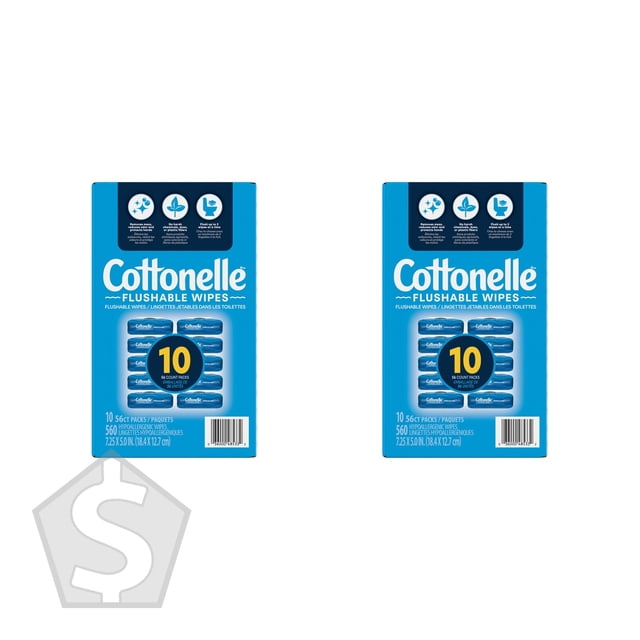 Cottonelle Lingettes Humides Jetables - Lot de 2