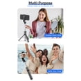 thumbnail image 4 of Stick Extendable Selfie Stick Tripod for Phone . Length 67.2cm/26.5in with Detachable Phone Clip Remote Shutter Phone Tripod for Vlog Selfie Live Streaming Group Photo Video, 4 of 7
