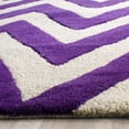 thumbnail image 3 of SAFAVIEH Cambridge Kaitlyn Zig Zag Stripes Wool Area Rug, Purple/Ivory, 4' x 6', 3 of 8