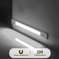 thumbnail image 2 of Wovilon Ultra-Thin Induction Night Light Usb Charging Human Wardrobe Cabinet Aisle Shoe Cabinet Wireless Smart Strip Light Strip, 2 of 4