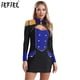 thumbnail image 2 of Disfraz de mago maestro de ceremonias de circo para mujer, disfraz de showman de manga larga con borlas y botones vintage, vestido ajustado con recortes, 2 of 5