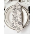 thumbnail image 2 of Cloth Napkins Set of 6 - 20x20 Inches, Grey Paisley Washable Reusable Table Napkins, Boho Flower Botanical Leaf Branch Soft & Absortbent Dining Napkin for Party Wedding Hotel Restaurant, 2 of 8
