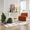 thumbnail image 5 of Miniyam Armless Lazy Sofa Modern with Backrest, Orange, 5 of 10