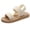 Beige, variant on Double Woven Strap Platform Slides, Platform Wedges Sandals Slingback Elastic Low Wedge Walking Sandals Comfortable Slip On Casual Shoes Outdoor Beach Footwear Flatform Wide Width Sandal, Beige 5.5