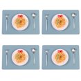 thumbnail image 1 of Coofit 4PCS Faux Leather Placemat Water & Oil Proof Rectangular Table Mat Dining Mat, 1 of 10