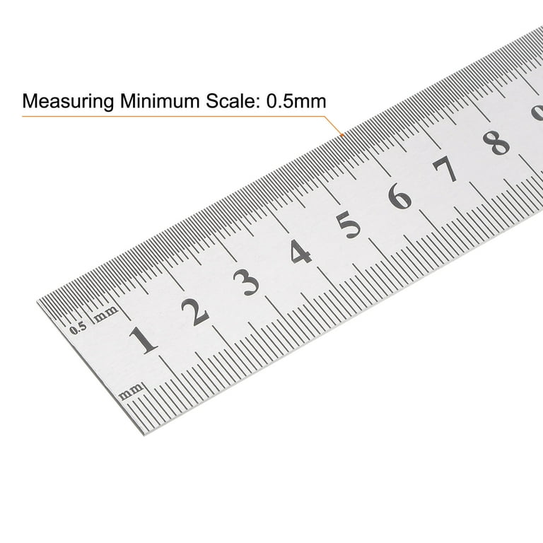 Uxcell Stainless Metal Measuring Straight Ruler 60cm 24-Inch